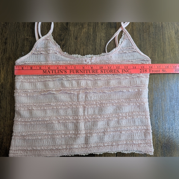 Pink Lace‎ Trimmed Women's Top - Picture 9 of 9